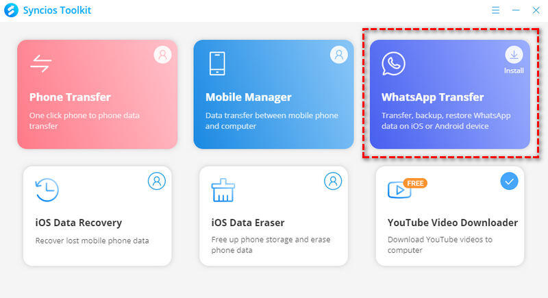 Syncios WhatsApp Transfer