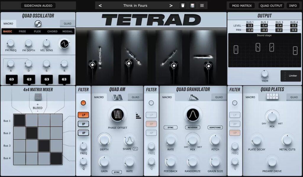 Physical Audio Tetrad 