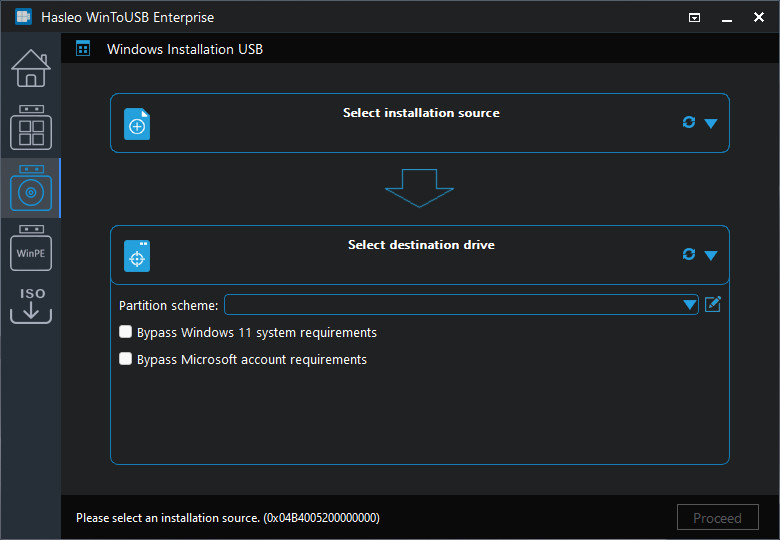 WinToUSB Enterprise.